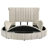 Sonya - Upholstered Round Storage Bed