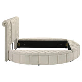 Sonya - Upholstered Round Storage Bed