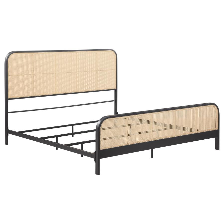 Lanewood Open Cane Rattan Metal Bed
