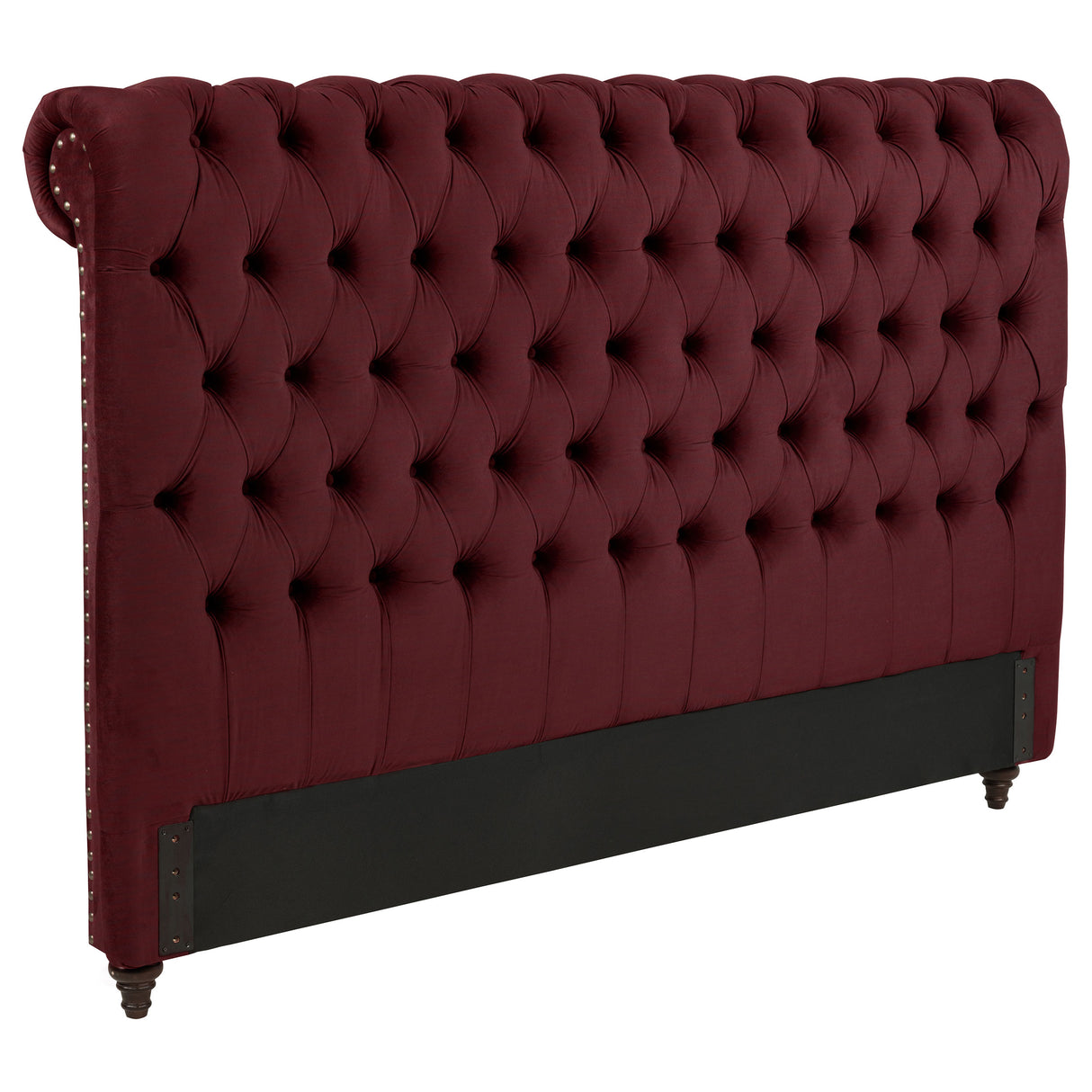 Devon 57-inch Upholstered Headboard Wine Red