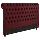 Devon 57-inch Upholstered Headboard Wine Red