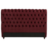 Devon 57-inch Upholstered Headboard Wine Red