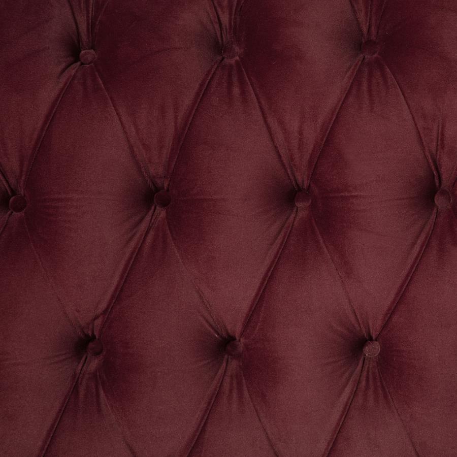 Devon 57-inch Upholstered Panel Bed Wine Red