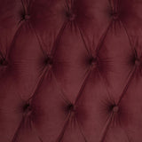 Devon 57-inch Upholstered Panel Bed Wine Red