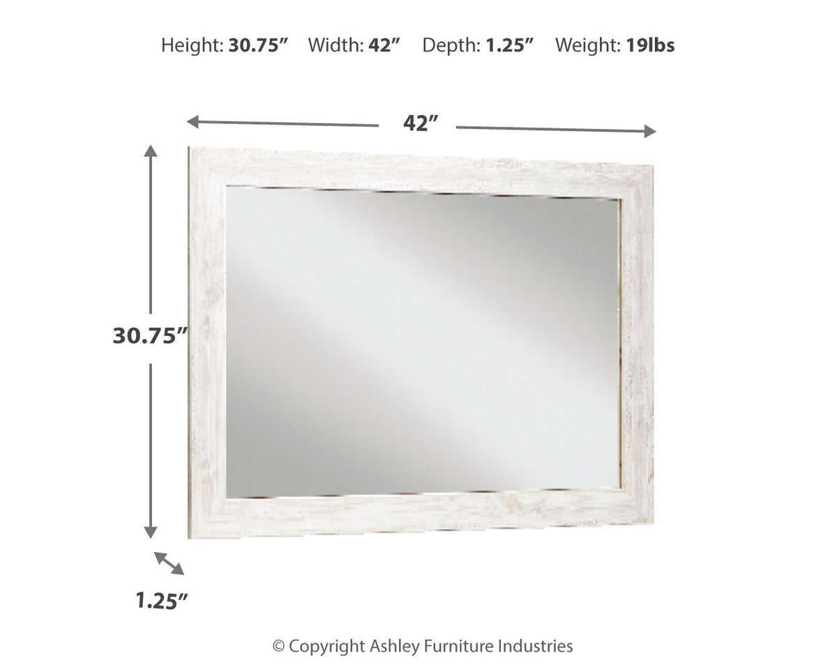 Paxberry - Whitewash - Bedroom Accent Mirror by Signature Design by Ashley® | Bel Furniture