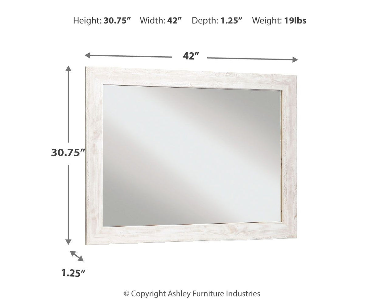 Paxberry - Whitewash - Bedroom Accent Mirror by Signature Design by Ashley® | Bel Furniture