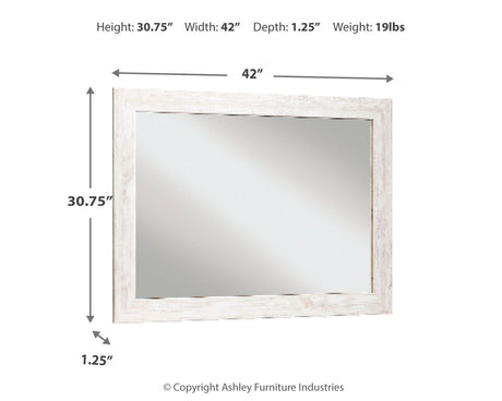 Paxberry - Whitewash - Bedroom Accent Mirror by Signature Design by Ashley® | Bel Furniture