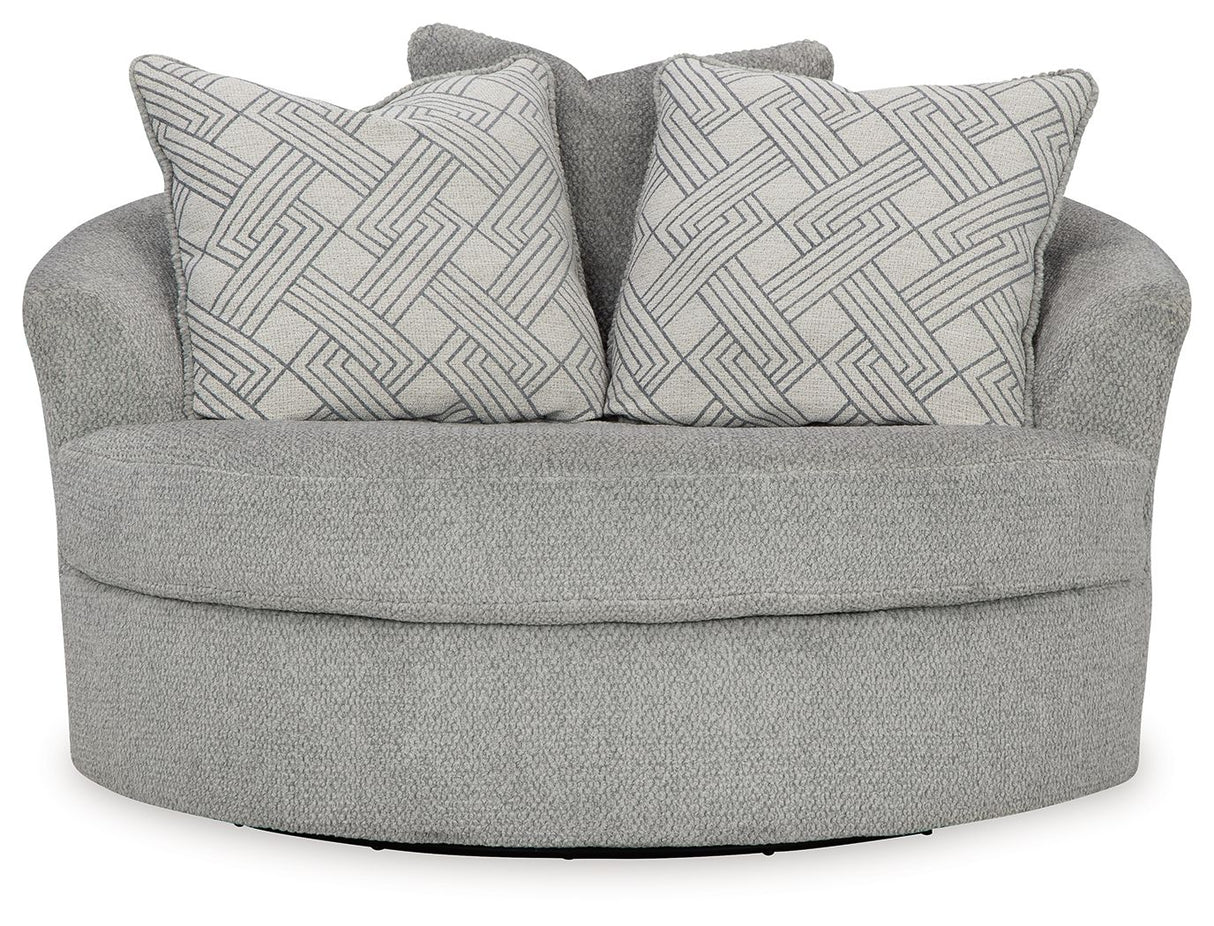Casselbury - Cement - Oversized Swivel Accent Chair by Signature Design by Ashley® | Bel Furniture