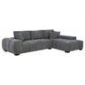 Octavia - Upholstered Sectional Chaise Sofa Dark Gray by Coaster Fine Furniture | Bel Furniture