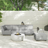 Cleo - Modular Upholstered Deep Seating Patio Corner Chair Axroma Olefin by Jennifer Taylor Home | Bel Furniture