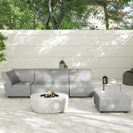 Cleo - Modular Upholstered Deep Seating Patio Corner Chair Axroma Olefin by Jennifer Taylor Home | Bel Furniture