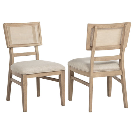 Kailani - Radio Weave Cane Dining Side Chair (Set of 2) - Beige Oak by Coaster Fine Furniture | Bel Furniture