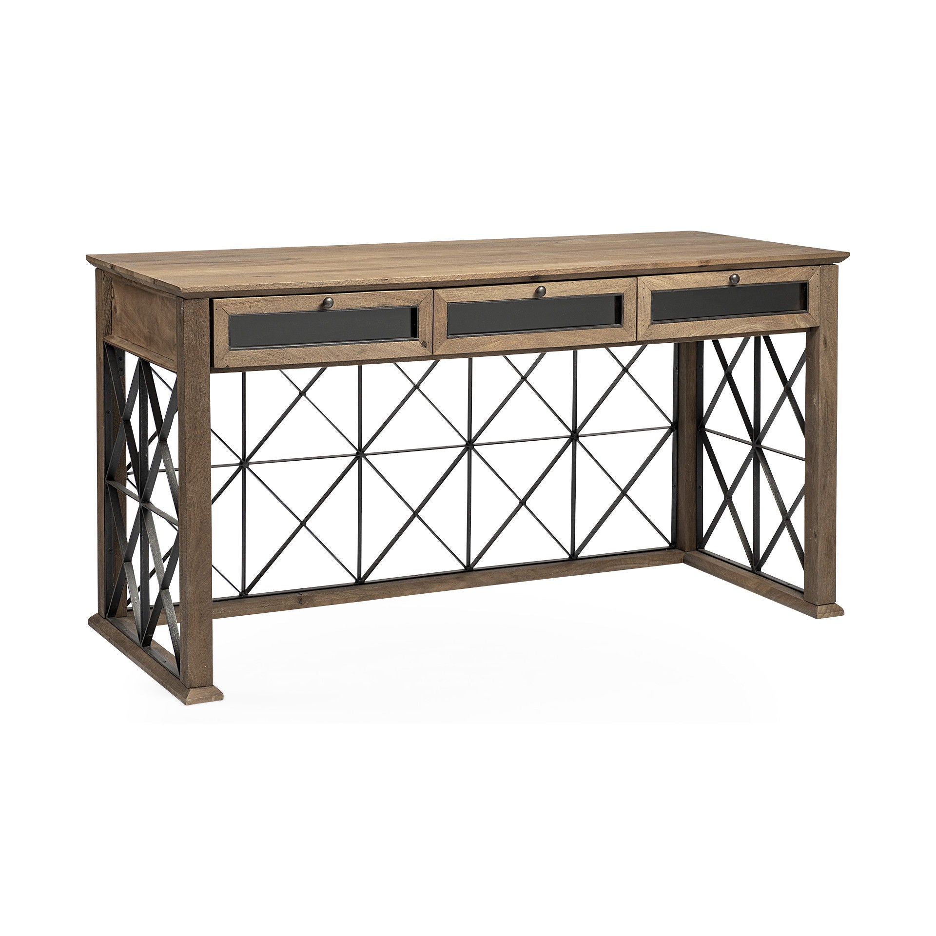 Wood Cabinet Enclosed Storage TV Stand - Brown