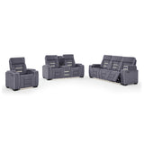 Austin - Reclining Sofa With Storage Arms - Gray