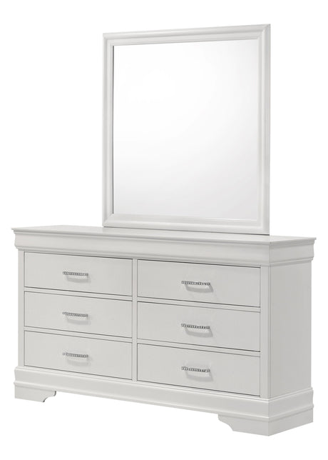 Amalia - Dresser, Mirror White by Crown Mark | Bel Furniture