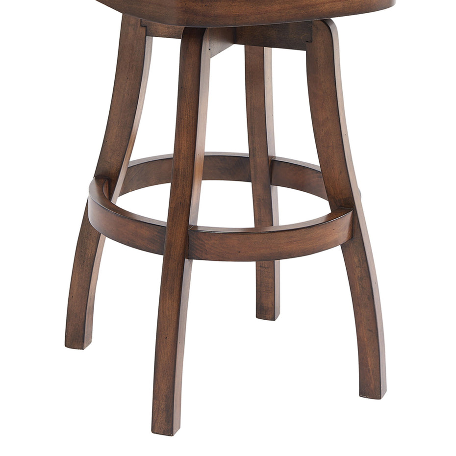 45" Swivel Bar Height Bar Chair - Brown / Chestnut