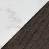 Burkhaus - Rectangular Cocktail Table - White / Dark Brown