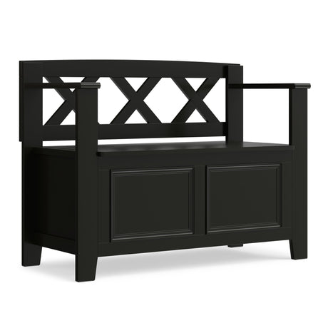 Amherst - Small Transitional Entryway Storage Bench - view 3