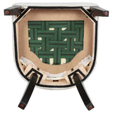 Leandro - 7 Piece Round Dining Table Set - Cream / Burnished Black