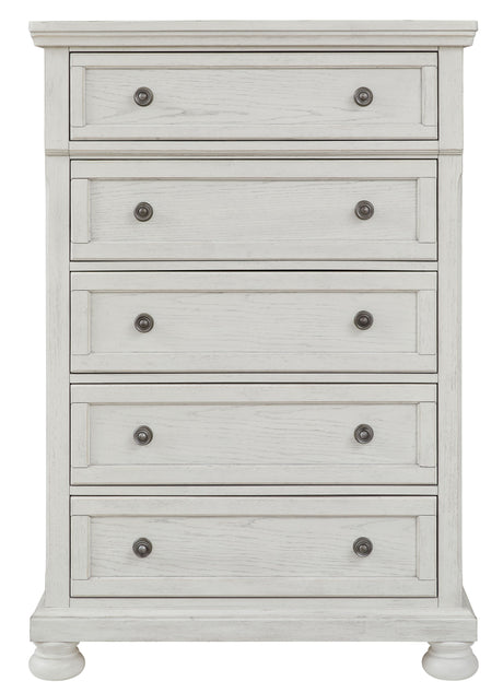 Robbinsdale - Antique White - Five Drawer Chest by Signature Design by Ashley® | Bel Furniture