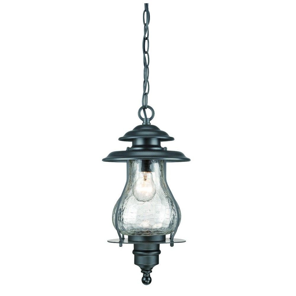 Oil Lantern Hanging Light - Matte Black