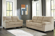 Simplejoy - Living Room Set Beige 2 Pc. Sofa, Loveseat by Signature Design by Ashley® | Bel Furniture