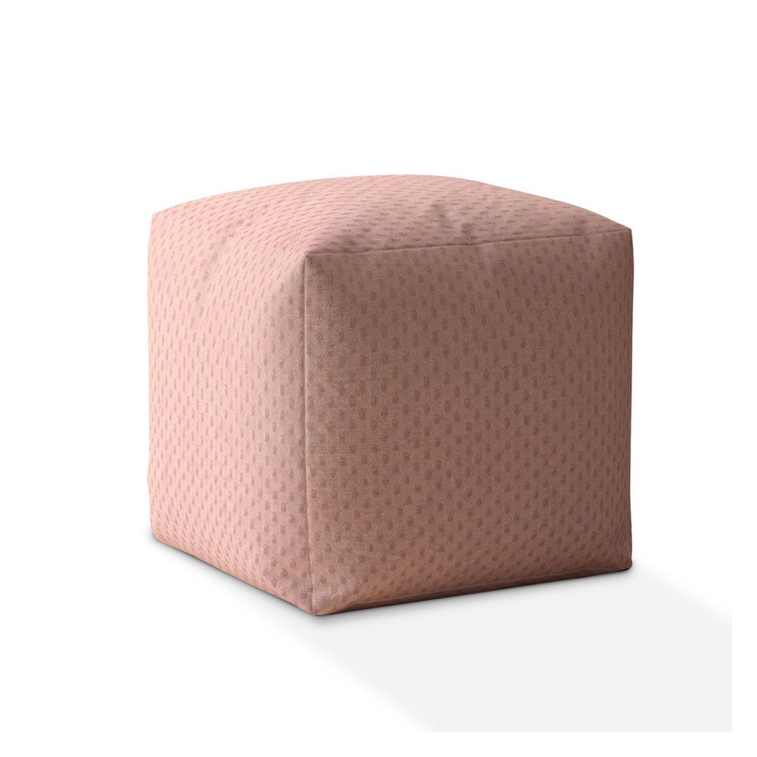 Polyester Pouf Ottoman - Pink