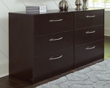 Finch - Black - Six Drawer Dresser by Signature Design by Ashley® | Bel Furniture