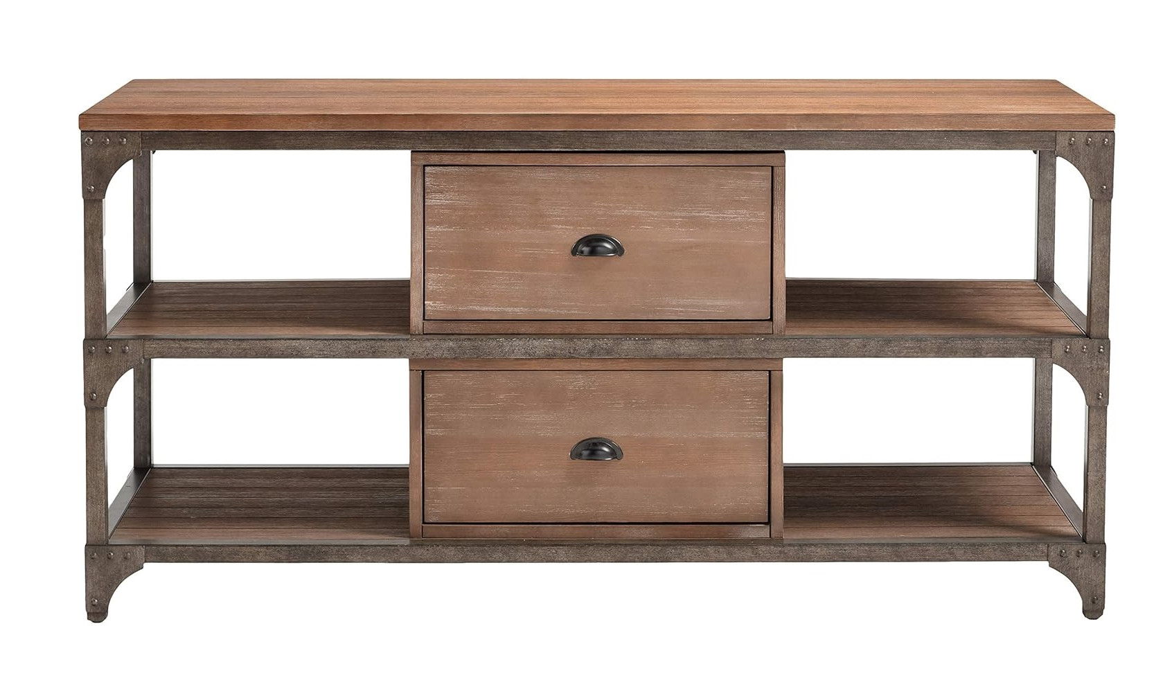 Open Shelving, TV Stand - Wood Brown