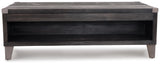 Todoe - Lift Top Cocktail Table - Dark Gray