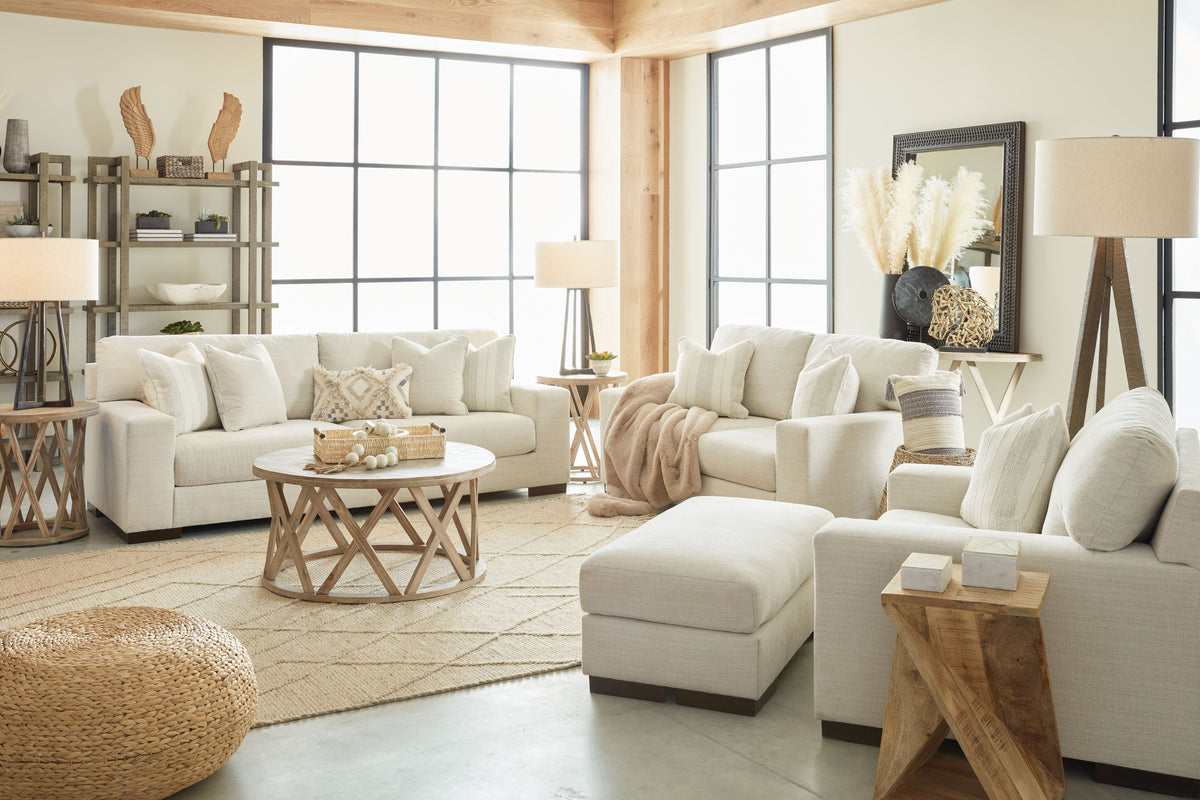 Maggie - Living Room Set Beige 4 Pc. Sofa, Loveseat, Chair And A Half, Ottoman by Signature Design by Ashley® | Bel Furniture