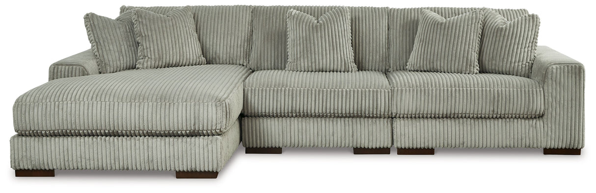 Lindyn - Sectional Pearl Silver 3 Pc. Left Arm Facing Corner Chaise Sectional by Signature Design by Ashley® | Bel Furniture