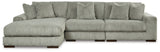 Lindyn - Sectional Pearl Silver 3 Pc. Left Arm Facing Corner Chaise Sectional by Signature Design by Ashley® | Bel Furniture