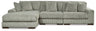 Lindyn - Sectional Pearl Silver 3 Pc. Left Arm Facing Corner Chaise Sectional by Signature Design by Ashley® | Bel Furniture