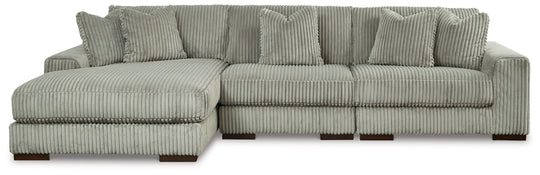 Lindyn - Sectional Pearl Silver 3 Pc. Left Arm Facing Corner Chaise Sectional by Signature Design by Ashley® | Bel Furniture