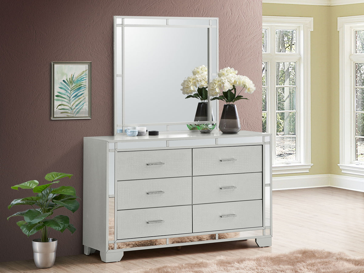 Madison - Dresser - Silver Champagne by Glory Furniture | Bel Furniture