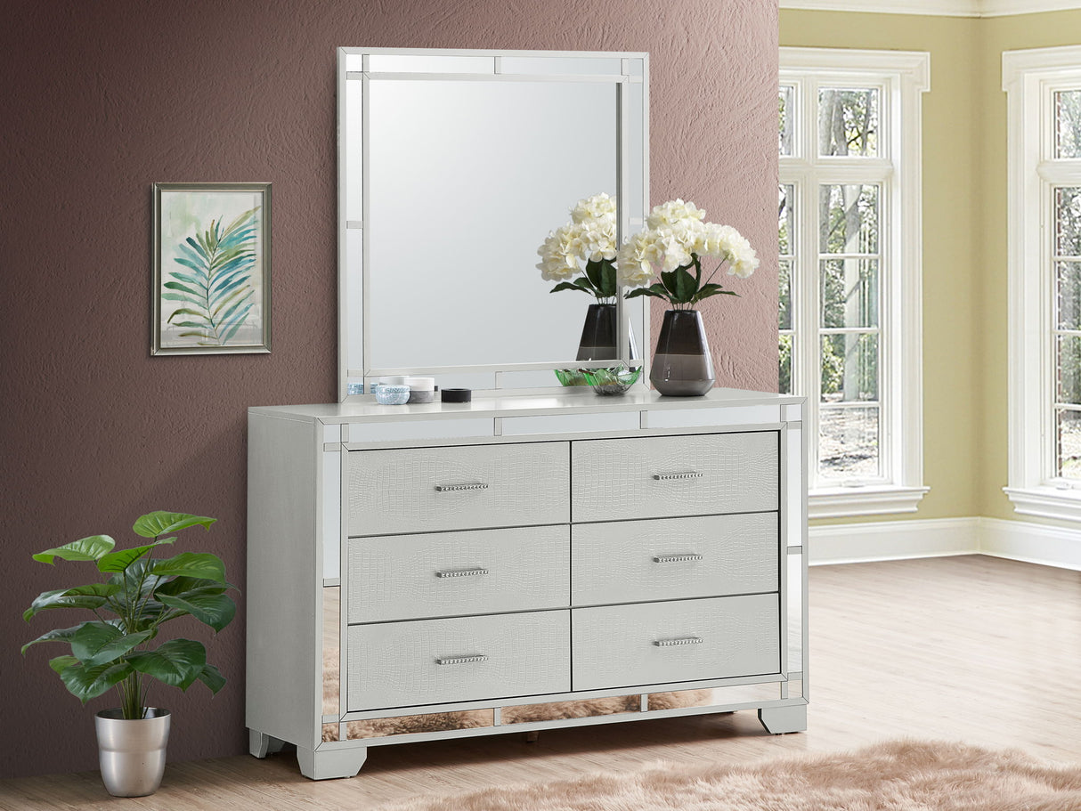 Madison - Dresser - Silver Champagne by Glory Furniture | Bel Furniture