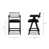 Milan - Modern Webbing Back Stool With Arms (Set of 3) by Jennifer Taylor Home | Bel Furniture