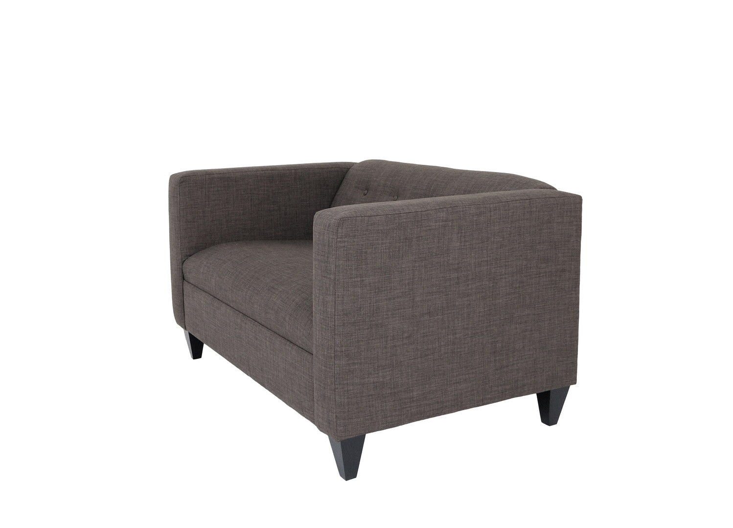 Loveseat - Charcoal / Dark Brown