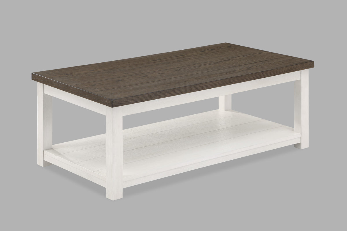 Dakota - Coffee Table With Casters - White