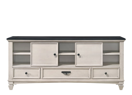 Sawyer - TV Stand - Antique White by Crown Mark | Bel Furniture