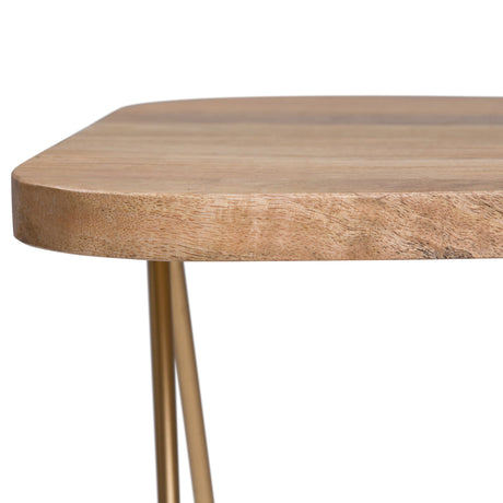 Patrice - Handcrafted Metal And Wood Accent Table - view 4