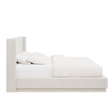 Noir - Upholstered Platform Bed With Wingback Headboard