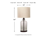 Bandile - Clear / Bronze Finish - Glass Table Lamp by Signature Design by Ashley® | Bel Furniture