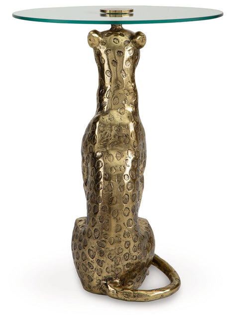 Vallain - Antique Gold Finish - Accent Table by Signature Design by Ashley® | Bel Furniture