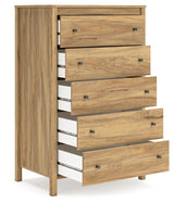 Bermacy - Light Brown - Five Drawer Chest by Signature Design by Ashley® | Bel Furniture