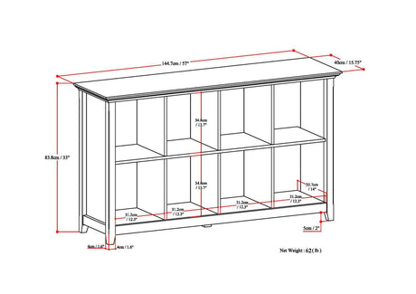 Amherst - Cube Storage Bookcase by Simpli-Home | Bel Furniture