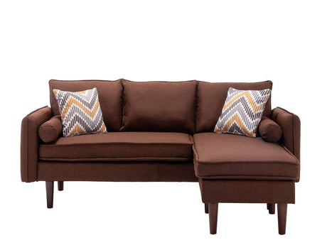 Mia - Sectional Sofa Chaise With USB Charger And Pillows by Lilola Home | Bel Furniture