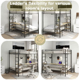 Ethan - Bunk Bed With Desk, Charging Station, Storage Shelves