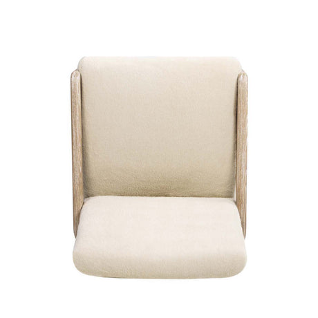 Arizona - Solid Ash Upholstered Counter Stool With Rope Detail - Creme De La Creme White by Jennifer Taylor Home | Bel Furniture